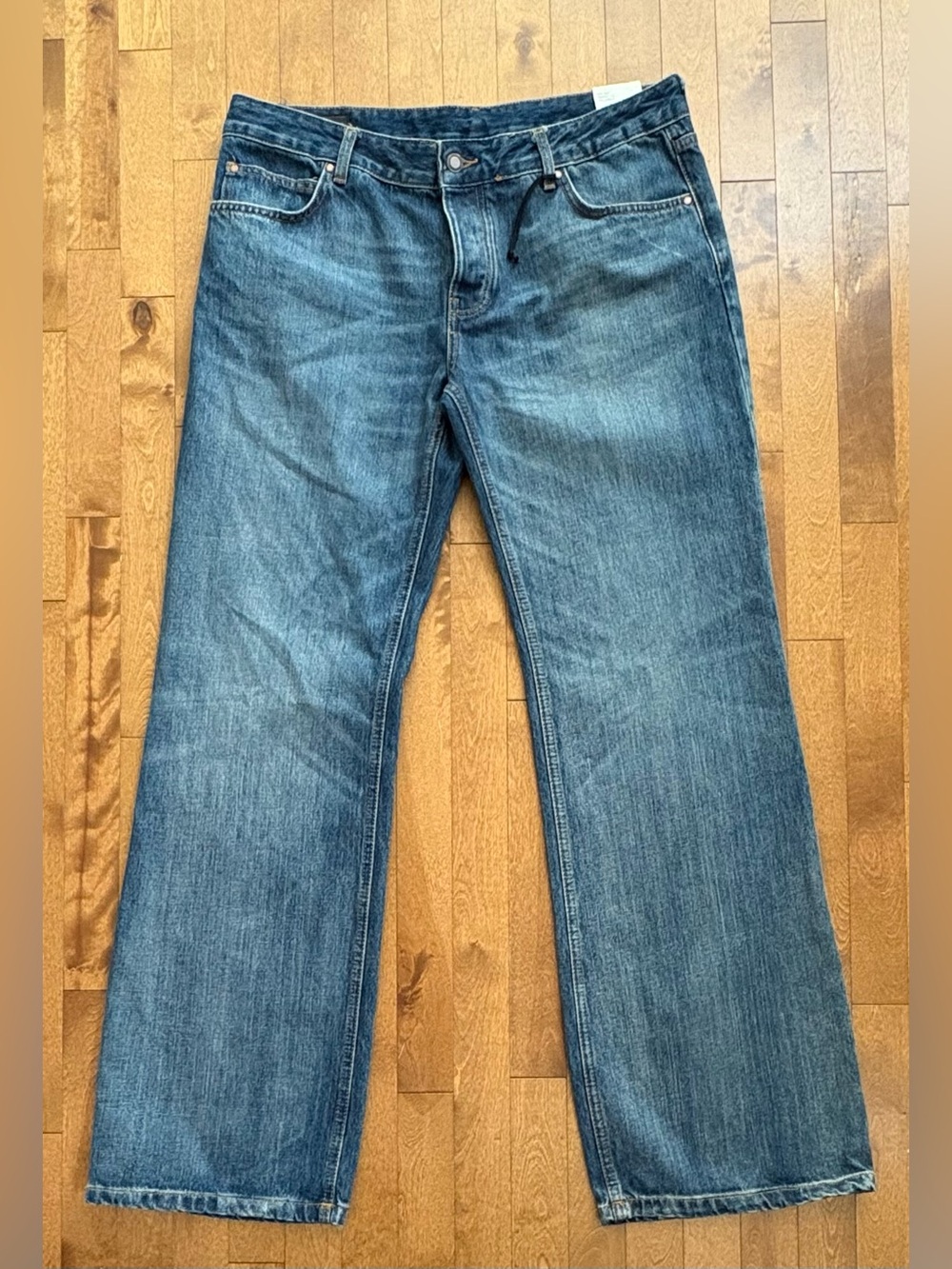 Zara ZW Low Waist Full Length Bootcut Jeans Medium Wash Size 12 / EUR 44 NWT